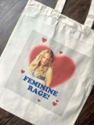 Torba tote bag Taylor swift beige bawełna bawełniana serce heart 