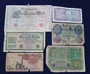 Zestaw banknotów Niemcy Europa świat mix 