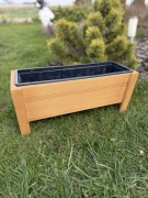 Donica kwietnik drewniany z wkładem 50cm dąb winchester