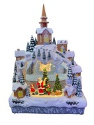 Lampion świąteczny led - brokat, pozytywka 