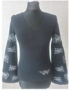 Czarna bluzeczka rękawy w motyle r. 36/38