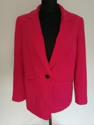 Lniany Żakiet R S M Fuksja Idealny Róż Malinowy Kolor