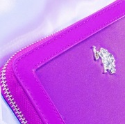 U.S. POLO ASSN. portfel damski różowy złoty średni pink portmonetka karty