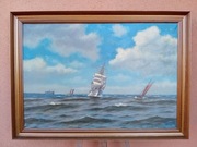 STARY DUŻY   OBRAZ OLEJNY PŁÓTNO    Sten Bille(1890-1953)