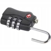 Kłódka szyfrowa TSA (3 cyfry) – czarna, do walizki i siłowni