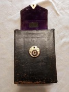 Futerał Aparat Fotograficzny Czarna Skóra  Retro, Antyk Vintage około 1920