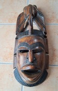 Maska drewniana Afryka ca1960. 39X16cm