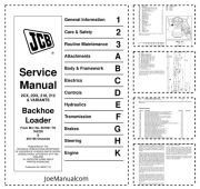JCB 2CX DX 210 212 Service Manual Instrukcja serwisowa naprawcza 