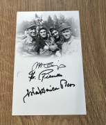 4 Pancerni i pies - oryginalne autografy 10x15 cm 