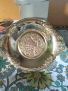 Aluminiowa Patera Dekoracyjna "Lis i Winogrona" 25cm