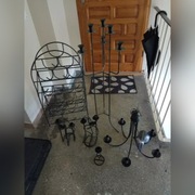 świeczniki, żyrandole, stojak na wina