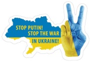Naklejka STOP PUTIN, STOP WOJNIE NA UKRAINIE