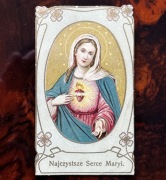 ANTYK 1910! Obrazek kolędowy Najczystsze Serce Maryi - Secesja 
