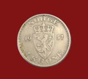 Moneta 1 korona 1957, Norwegia