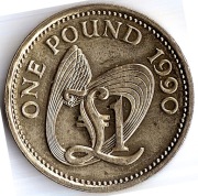 GUERNSEY 1 funt 1990, KM# 46, UNC