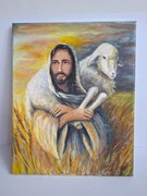 Obraz namalowany ręcznie, Dobry Pasterz