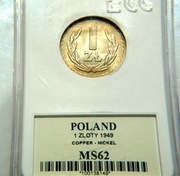 1 zl. 1949 MN  MS62