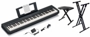 Pianino cyfrowe Yamaha P-45B + statyw + ława