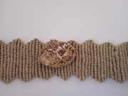 BRANSOLETKA UNISEX AGAT TRAWIONY MAKRAMA 