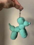 brelok pies balonowy crochet balloon dog keychain