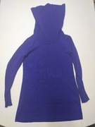 Sweter z golfem - kolor granatowy - marka H&M