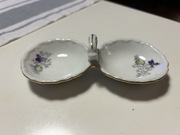 Antyk kabaret do przypraw w fiołki 