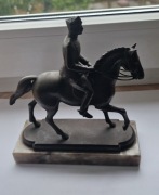 Król duński Christian X na koniu , brąz , odlew Johan Galster 41