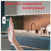 Taśma pasek LED biały neutralny 3m czujnik ruchu USB 5V regulacja jasności