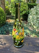 Butelka malowana ręcznie. Handmade. Piekna