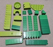 Lego duplo zestaw zielony 4x2, 2x2x2, 2x4, 2x3, 1x2, 2x8  dużo 