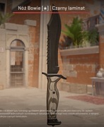 Skin do CSa Nóż Bowie | Czarny laminat