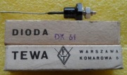 DK61 = BA563 _ 500V 0,6A Dioda prostownicza krzemowa TEWA  zabytek PRL