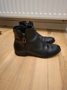 37 Lasocki skórzane czarne botki skóra buty ze skóry zimowe do pracy