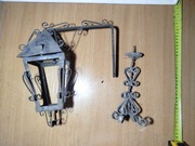 Rękodzieło PRL stojak świecznik i obudowa na lapke