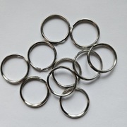 Kółka do kluczy, breloków 25mm srebrne - 10szt 