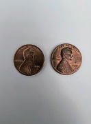 Zestaw monet 1 Cent USA – 1981 (Miedź) i 2005 D One Penny Lincoln
