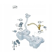 POMPA SSĄCA Z CZUJNIKIEM POZIOMU PALIWA LEWA STRONA VW GOLF OE:5Q0919673AN