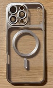 Etui iPhone 16 Pro Max MagSafe z osłoną aparatu przezroczyste szare