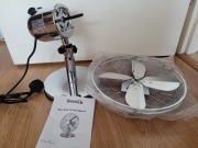SENTIK Wentylator stołowy, wiatrak biurkowy, CHROM, mocny 35W, 30cm
