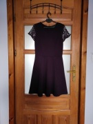 Sukienka fioletowa śliwka 38 Dorothy Perkins goth