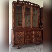 Komoda, witryna drewniana, ręcznie robiona.