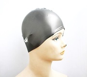 PŁYWANIE Czepek kąpielowy na basen GRAFITOWY silikonowy SPURT 