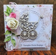 Pamiątka Chrztu Świętego kartka ręcznie robiona 2