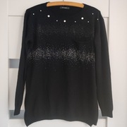 Monnari fajny sweterek z cekinami czarny L 