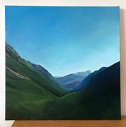 Widok na Giewont, obraz olejny, Tatry, góry, 70x70 cm