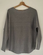 Bluoltre damski sweterek szary srebrna nitka M/L b. dobry - stan super