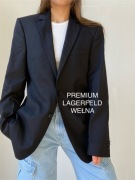 Czarna klasyczna marynarka premium lagerfeld wełna wiskoza