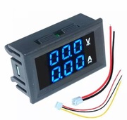 Woltomierz Amperomierz DC 0 - 100V LED BLUE