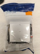 Simon 55 aluminium mat przycisk roletowy pojedynczy