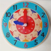 Drewniany Zegar dla Dzieci – Edukacyjna Zabawka Rozwijająca!